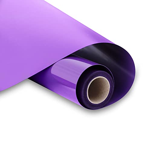 HIKENRI Plotterfolie Textil,Vinylfolie Plotter Violett 30.5×305cm Plotterfolie Vinyl Selbstklebend Adhesive Vinyl Flexfolie Violett,Vinylfolie Violett für DIY Kleidungsstücke,Taschen,Plotter,Basteln von HIKENRI