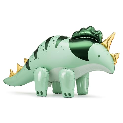 XXL Dinosaurier Folienballon – Helium-geeignet – Großer Folienballon Triceratops – selbststehender Ballon für Kindergeburtstag, Dino Deko Party – 96×65 cm – Luftbefüllbar, Tierballon Jungen & Mädchen XXL Dinosaurier Folienballon – Helium-geeignet – Großer Folienballon Triceratops – selbststehender Ballon für Kindergeburtstag, Dino Deko Party – 96×65 cm – Luftbefüllbar, Tierballon Jungen & Mädchen von HIKIhooray