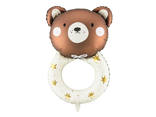 XXL Folienballon Teddybär Rassel – 45 x 67 cm – Baby Bär - Helium-geeignet – Perfekte Dekoration für Babypartys, Geburtstage & Feiern von HIKIhooray