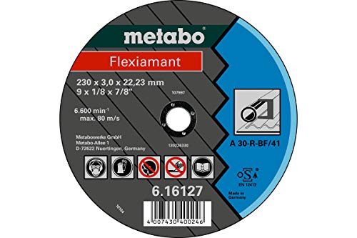 Metabo Flexiamant Trennscheibe 125 x 2,5 x 22,23 Stahl, gekröpfte Ausführung – 616310000 – Hohe Schnittleistung für eine präzise Metallbearbeitung – 25 Stück von HIKOKI