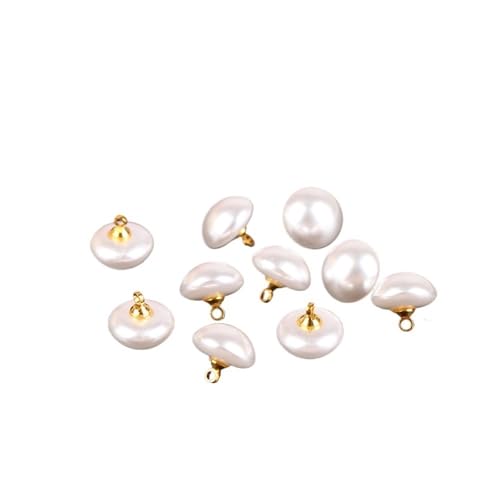 10 Stück 10 mm/12 mm Pilz-Kunstkunststoff Hemd-Halbkreis-Perlenknöpfe Schaftknöpfe für Kleidung, dekoratives Mini-Nähen, DIY (12 mm) von HIKOO DAILY
