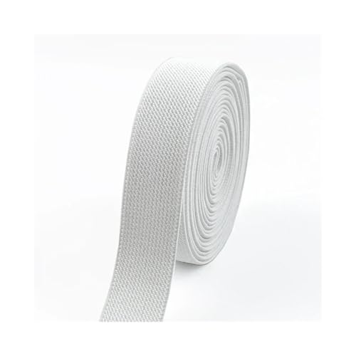 3/5 Meter, 10–50 mm elastische Bänder für Hosen, Taille, Gummiband, Stretch-Gurtband, Gürtel, DIY, Unterwäsche, Kleidung, Nähzubehör (weiß, 5 m _ 50 mm) von HIKOO DAILY