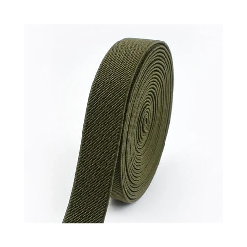 Elastische Bänder für Hosen, Taille, 3/5 Meter, 10–50 mm, elastisches Gurtband, Gürtel, DIY, Unterwäsche, Kleidung, Nähzubehör (Armeegrün, 3 m _ 25 mm) von HIKOO DAILY