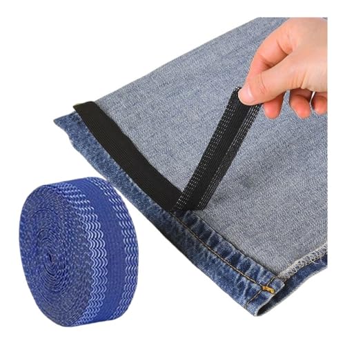 HIKOO DAILY 3/5 m selbstklebender Hosen-Saum zum Aufbügeln an Saum, Hosenkante, kürzes Klebeband, Hose, Mundpaste, Stoff, Jeans, Bekleidung, DIY, Nähflicken, Blau, 200 cm HIKOO DAILY 3/5 m selbstklebender Hosen-Saum zum Aufbügeln an Saum, Hosenkante, kürzes Klebeband, Hose, Mundpaste, Stoff, Jeans, Bekleidung, DIY, Nähflicken, Blau, 200 cm von HIKOO DAILY