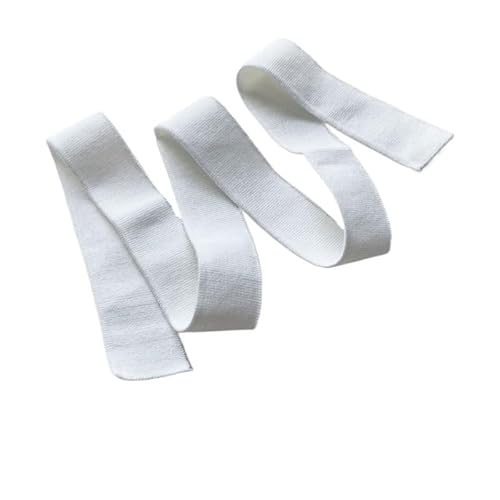 Hochdehnbarer gestrickter Baumwollstoff, T-Shirt-Ausschnitt, elastischer Kragen, Bündchen, Besatz für DIY-Kleidung, Accessoires, Stoff, 3,5 x 80 cm (02) von HIKOO DAILY