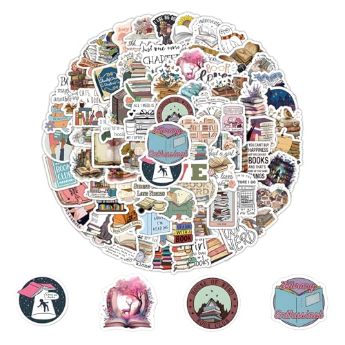 100 Stück Buch Lesen Vintage Aufkleber, Vinyl ASthetische Aufkleber für Studenten und Lesebegeisterte, Wasserfeste Vintage Aufkleber, Book Sticker für Laptop, Scrapbook, Bücher, Wasserflasche 100 Stück Buch Lesen Vintage Aufkleber, Vinyl ASthetische Aufkleber für Studenten und Lesebegeisterte, Wasserfeste Vintage Aufkleber, Book Sticker für Laptop, Scrapbook, Bücher, Wasserflasche von HIKPACKER
