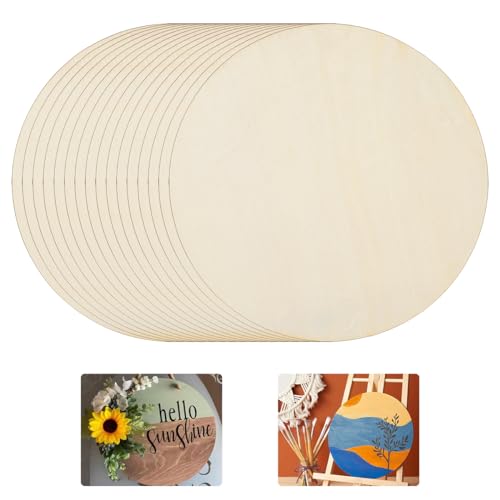 16 Stück Holzscheiben, Durchmesser 15cm Holzplatte Rund, Hergestellt Aus Naturholz, Runde Holzscheiben, Kann Als Dekoration, Untersetzer, Kunsthandwerk, Hängende Dekoration Verwendet Werden. 16 Stück Holzscheiben, Durchmesser 15cm Holzplatte Rund, Hergestellt Aus Naturholz, Runde Holzscheiben, Kann Als Dekoration, Untersetzer, Kunsthandwerk, Hängende Dekoration Verwendet Werden. von HIKPACKER