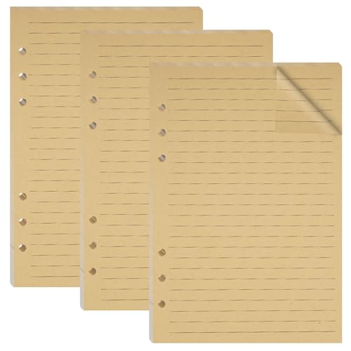 3 Packungen A5 Nachfüllpapier Liniert, 135 Blätter 6 Löcher Nachfülleinlagen, Braun A5 Nachfüllpapier Liniertes Papier, A5 Papier Nachfüllbare Refill, A5 Refill Paper Für Notizbuch Tagbuch Skizze 3 Packungen A5 Nachfüllpapier Liniert, 135 Blätter 6 Löcher Nachfülleinlagen, Braun A5 Nachfüllpapier Liniertes Papier, A5 Papier Nachfüllbare Refill, A5 Refill Paper Für Notizbuch Tagbuch Skizze von HIKPACKER