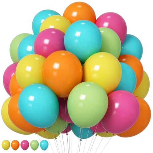 HILAVO Luftballons Bunt 12 Zoll Regenbogen Party Ballons Set Pink Grün Orange Gelb Blau Türkis Bunte Latax Helium Luftballon für Girlande Kinder Geburtstag Babyparty Hochzeit Sommer Hawaii Dekoration HILAVO Luftballons Bunt 12 Zoll Regenbogen Party Ballons Set Pink Grün Orange Gelb Blau Türkis Bunte Latax Helium Luftballon für Girlande Kinder Geburtstag Babyparty Hochzeit Sommer Hawaii Dekoration von HILAVO