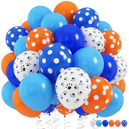 Luftballon Blau Orange, 60 Stück 12 Zoll Pastell Blau Dunkel Orange Paw Helium Ballons Mit Hundepfoten Latex Für Geburtstag Deko Hund Theme Party Babyparty Kindergeburtstag Dekorations Luftballon Blau Orange, 60 Stück 12 Zoll Pastell Blau Dunkel Orange Paw Helium Ballons Mit Hundepfoten Latex Für Geburtstag Deko Hund Theme Party Babyparty Kindergeburtstag Dekorations von HILAVO
