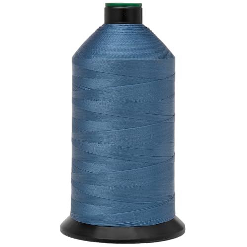 HILOHILO Extra starker, gebundener Nylonfaden #69 Tex70, 473 g, 6000 m, vielseitige Nählösung für Leder, Polster, Segeltuchreparatur und mehr (Indigo) von HILOHILO
