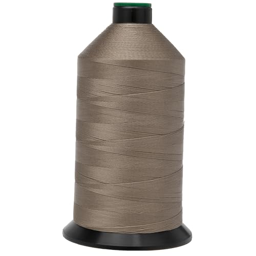 HILOHILO Extra starker, gebundener Nylonfaden #69 Tex70, 473 g, 6000 m, vielseitige Nählösung für Leder, Polster, Segeltuchreparatur und mehr (Khaki) von HILOHILO