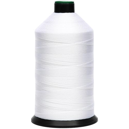 HILOHILO Extra starker Nylonfaden #277 Tex270, 453 g, 1500 m, vielseitige Nählösung für Leder, Polster, Segeltuchreparatur und mehr (weiß) von HILOHILO