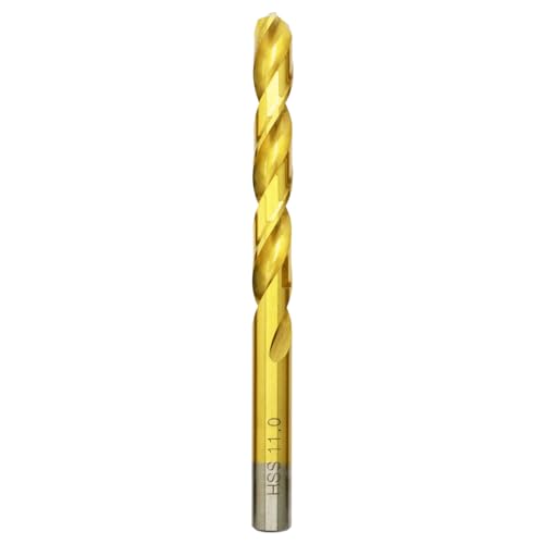 Titan HSS Metallbohrer 11mm x 142mm x1pc Professional Geschliffen Kobalt Spiralbohrer fur Edelstahl und Metall von HILPATY