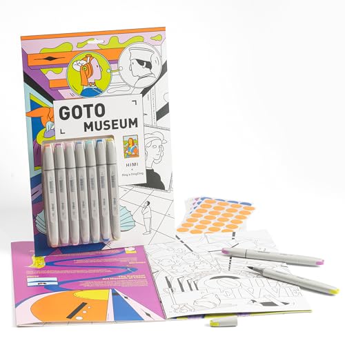 HIMI CC Marker Set, GOTO Museum Gift Box Dual Tip Quick Drying Markers, Clean Smelling Alcohol Marker,Hard and Soft Nib for Youth Adults Coloring Illustration, Great Value Pack (Purple) von HIMI
