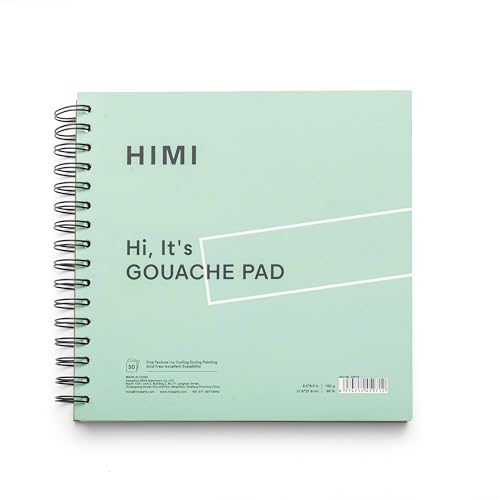 HIMI Gouache-Pad, 21,6 x 21,6 cm, grün von HIMI