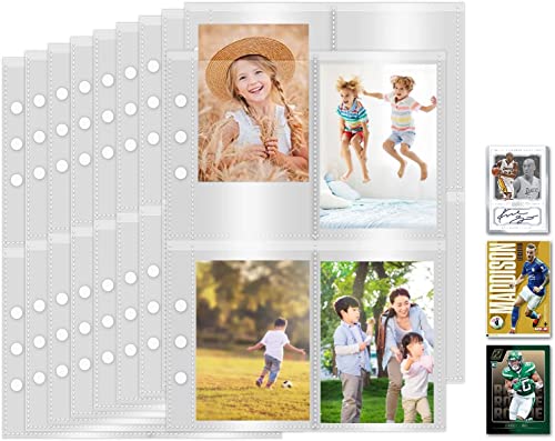 HIMOMO 100 Stück 400 Taschen Fotohüllen,Taschen Pokemon Karten Hülsen Sammelkarten Hüllen 6 Löcher A5 Neutrale Sammelhüllen für Ordner und Ringbücher HIMOMO 100 Stück 400 Taschen Fotohüllen,Taschen Pokemon Karten Hülsen Sammelkarten Hüllen 6 Löcher A5 Neutrale Sammelhüllen für Ordner und Ringbücher von HIMOMO