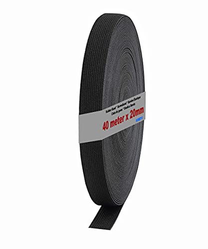 HIMRY Gummiband 40 m x 20 mm Breit, Gummilitze Gummibänder Elastische Schnur Wäschegummi Stark Elastisch, Flaches Elastisches Band für Nähen DIY Handwerk Basteln Stricken, Schwarz, KXB5005 Black HIMRY Gummiband 40 m x 20 mm Breit, Gummilitze Gummibänder Elastische Schnur Wäschegummi Stark Elastisch, Flaches Elastisches Band für Nähen DIY Handwerk Basteln Stricken, Schwarz, KXB5005 Black von HIMRY