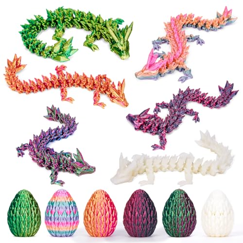 HIMS 6er Set 3D Gedrucktes Drachenei Geheimnisvolle Drachen Spielzeug, Überraschungs Drachenei mit Drache im Inneren, 3D Gedruckter Drache Easter Dracheneier HIMS 6er Set 3D Gedrucktes Drachenei Geheimnisvolle Drachen Spielzeug, Überraschungs Drachenei mit Drache im Inneren, 3D Gedruckter Drache Easter Dracheneier von HIMS