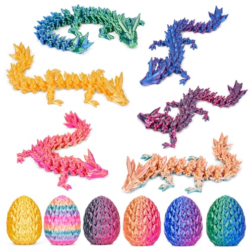 HIMS 6er Set 3D Gedrucktes Drachenei Geheimnisvolle Drachen Spielzeug, Überraschungs Drachenei mit Drache im Inneren, 3D Gedruckter Drache Easter Dracheneier HIMS 6er Set 3D Gedrucktes Drachenei Geheimnisvolle Drachen Spielzeug, Überraschungs Drachenei mit Drache im Inneren, 3D Gedruckter Drache Easter Dracheneier von HIMS
