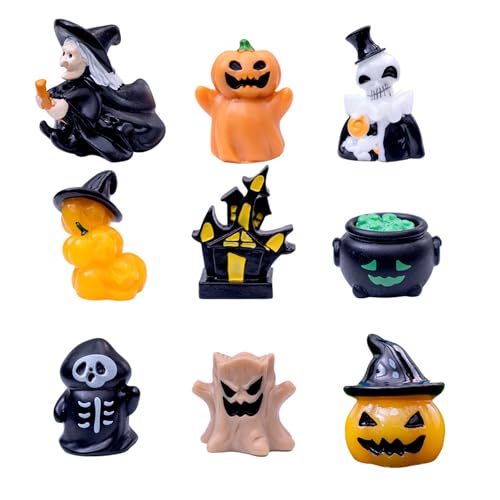 10 Stück Halloween-Themen-Miniatur-Statuen, Hexe, Geisterfiguren zum Basteln, Spukhaus und Schreibtischdekoration, Schreibtischstatue, Halloween-Dekorationen 10 Stück Halloween-Themen-Miniatur-Statuen, Hexe, Geisterfiguren zum Basteln, Spukhaus und Schreibtischdekoration, Schreibtischstatue, Halloween-Dekorationen von HINAYOSAN