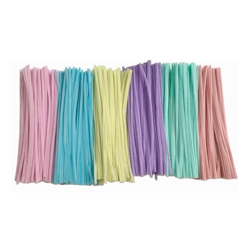 100 Stück bunte Chenille-Stiele, flauschige Pfeifenreiniger, weiche Biegestifte, Kunstbedarf, Kinderspielzeug, Bastelzimmer 100 Stück bunte Chenille-Stiele, flauschige Pfeifenreiniger, weiche Biegestifte, Kunstbedarf, Kinderspielzeug, Bastelzimmer von HINAYOSAN