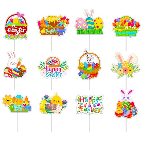 12/24 Stück Kuchendekoration Cupcake Top Dekoration Kuchen Picks für Geburtstag Hochzeit Frühling Festival Feier 12/24 Stück Kuchendekoration Cupcake Top Dekoration Kuchen Picks für Geburtstag Hochzeit Frühling Festival Feier von HINAYOSAN