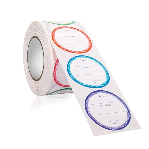 3,8 cm beschreibbare Notizrolle, 500 wiederverwendbare Etiketten, 3,8 cm (500 Aufkleber/Rolle) Haftnotizen für Behälter, Gläser, Schul- und Bürobedarf von HINAYOSAN