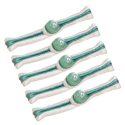 5 Stück chinesische Verschlussknöpfe traditionelle Nähknöpfe Chinesische Knoten Knopf Cheongsam Knopf mit Jadeperlen von HINAYOSAN