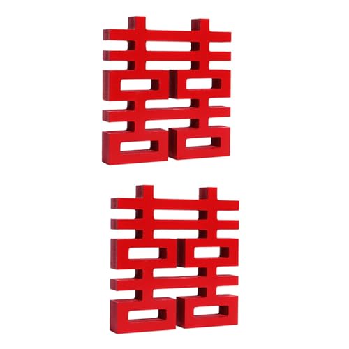 Benutzerfreundliche chinesische Hochzeits-Holzschnitzereien, glatte Oberflächen, traditionelle symbolische Häuser, Festival, Ornament, chinesische kulturelle Hochzeit, Holz, 2 Stück Benutzerfreundliche chinesische Hochzeits-Holzschnitzereien, glatte Oberflächen, traditionelle symbolische Häuser, Festival, Ornament, chinesische kulturelle Hochzeit, Holz, 2 Stück von HINAYOSAN