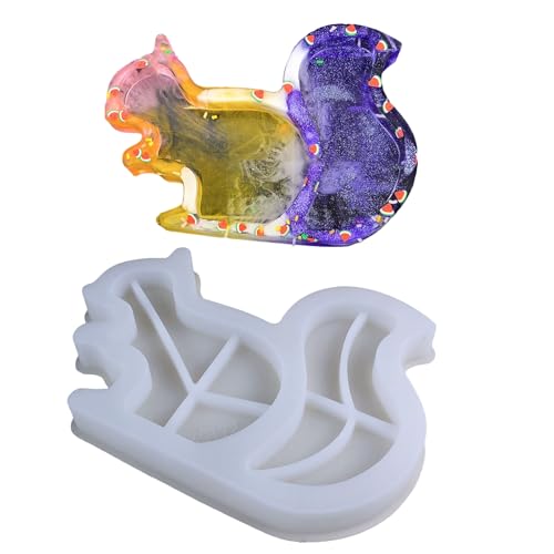 Eichhörnchen-förmige Untersetzer, Silikonform, Epoxidharz, Tablett, Basteln, kreative Tischdekoration, Formen, Schmuckwerkzeug Eichhörnchen-förmige Untersetzer, Silikonform, Epoxidharz, Tablett, Basteln, kreative Tischdekoration, Formen, Schmuckwerkzeug von HINAYOSAN