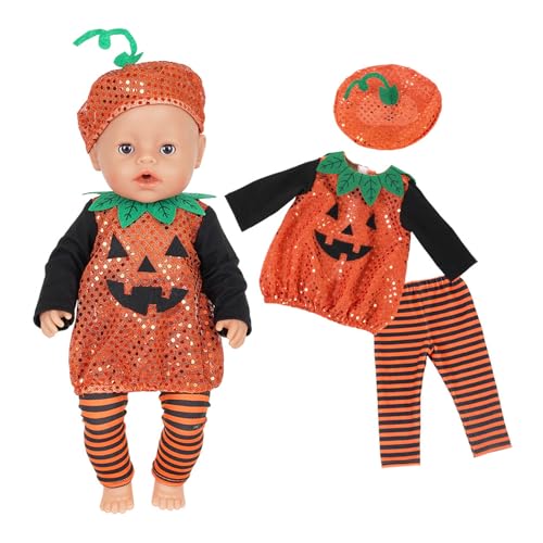 Festival-Themen-Puppen-Outfit für 45,7 cm große Mädchen, Weihnachten, Halloween, Urlaub, Kostüm, Kleidung, einfaches Anziehen für Kinder, Spiel, Festival, Kostümzubehör von HINAYOSAN