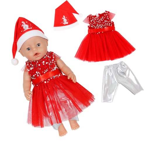 Festival-Themen-Puppen-Outfit für 45,7 cm große Mädchen, Weihnachten, Halloween, Urlaub, Kostüm, Kleidung, einfaches Anziehen für Kinder, Spiel, Festival, Kostümzubehör von HINAYOSAN