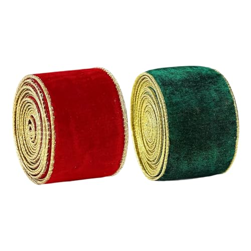Goldene Verzierung, luxuriöses Weihnachtsband, schöne Geschenkverpackung für saisonale Kränze und Basteln, Metallic-Kanten, Baumband Goldene Verzierung, luxuriöses Weihnachtsband, schöne Geschenkverpackung für saisonale Kränze und Basteln, Metallic-Kanten, Baumband von HINAYOSAN