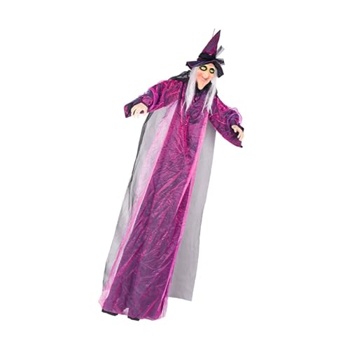 Gruselige Halloween-Hexe zum Aufhängen, reagierende Halloween-Hexen-Dekoration für Spukhaus, Hofdekoration Gruselige Halloween-Hexe zum Aufhängen, reagierende Halloween-Hexen-Dekoration für Spukhaus, Hofdekoration von HINAYOSAN