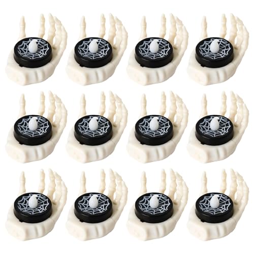 HINAYOSAN 12 x Skelett-Handlampe, Skelett-Handlampe, dekorativ, flammenlos, für Party-Dekoration, LED-Lichter HINAYOSAN 12 x Skelett-Handlampe, Skelett-Handlampe, dekorativ, flammenlos, für Party-Dekoration, LED-Lichter von HINAYOSAN
