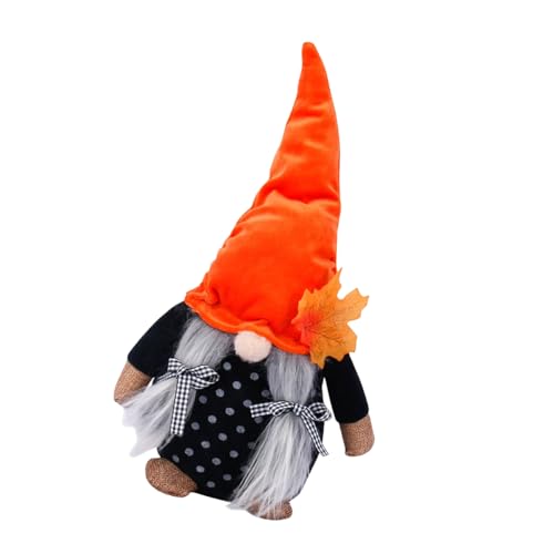 HINAYOSAN Dekorative Zwerge für Thanksgiving, weiche Plüschpuppe mit Kürbisblatt-Akzent, Desktop-Display, Halloween-Ornament, Erntedankfest, Geschenk, Heimdekoration HINAYOSAN Dekorative Zwerge für Thanksgiving, weiche Plüschpuppe mit Kürbisblatt-Akzent, Desktop-Display, Halloween-Ornament, Erntedankfest, Geschenk, Heimdekoration von HINAYOSAN