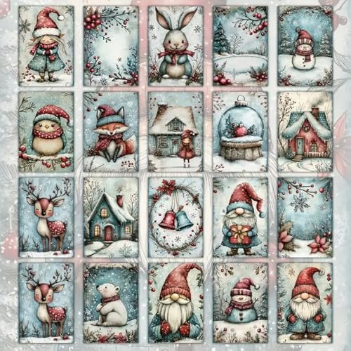 HINAYOSAN Ein Set mit 20 Postkarten mit Zwergenelfen und einem Thema Winter Weihnachten, geeignet für Fotoalben HINAYOSAN Ein Set mit 20 Postkarten mit Zwergenelfen und einem Thema Winter Weihnachten, geeignet für Fotoalben von HINAYOSAN