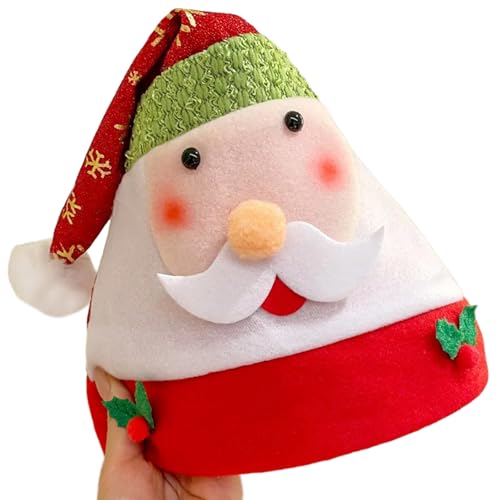 HINAYOSAN Festliche Weihnachtsmannmütze, bequeme Feier-Hüte mit weichem Plüsch für Feiertage, Veranstaltungen und Familientreffen HINAYOSAN Festliche Weihnachtsmannmütze, bequeme Feier-Hüte mit weichem Plüsch für Feiertage, Veranstaltungen und Familientreffen von HINAYOSAN