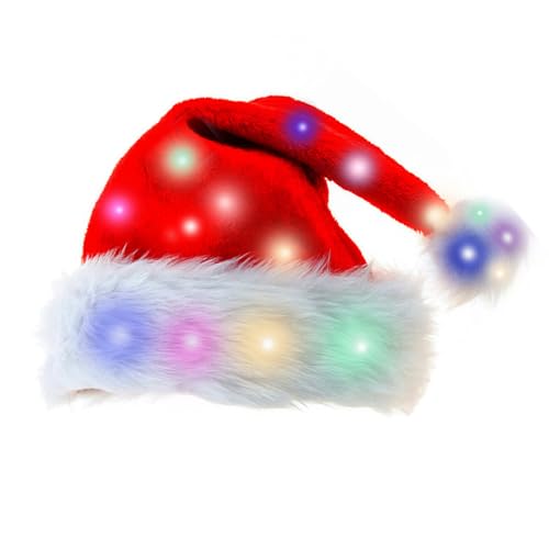 HINAYOSAN Festliche leuchtende Weihnachtsmützen, funkeln, Kinderweihnachtsmütze, bequem für Feiertagsversammlungen HINAYOSAN Festliche leuchtende Weihnachtsmützen, funkeln, Kinderweihnachtsmütze, bequem für Feiertagsversammlungen von HINAYOSAN