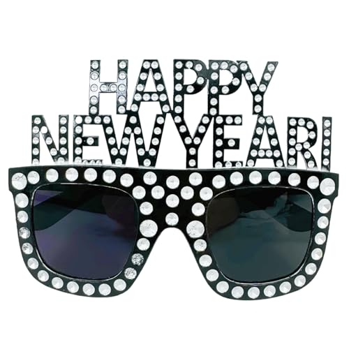 HINAYOSAN Happy New Year Brille für Fotografie Requisiten Party Brille für Neujahrspartys Weihnachten Hochzeit Geburtstag HINAYOSAN Happy New Year Brille für Fotografie Requisiten Party Brille für Neujahrspartys Weihnachten Hochzeit Geburtstag von HINAYOSAN