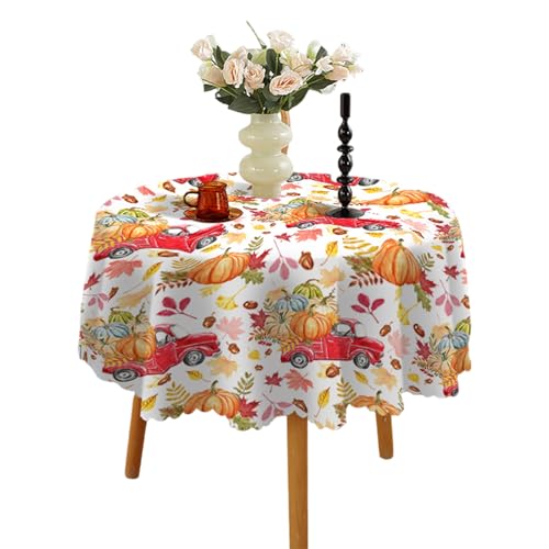 HINAYOSAN Runde Tischdecke, 150 cm, abwischbar und waschbar, Tischdecken für Herbstdekoration, Erntedankfest HINAYOSAN Runde Tischdecke, 150 cm, abwischbar und waschbar, Tischdecken für Herbstdekoration, Erntedankfest von HINAYOSAN