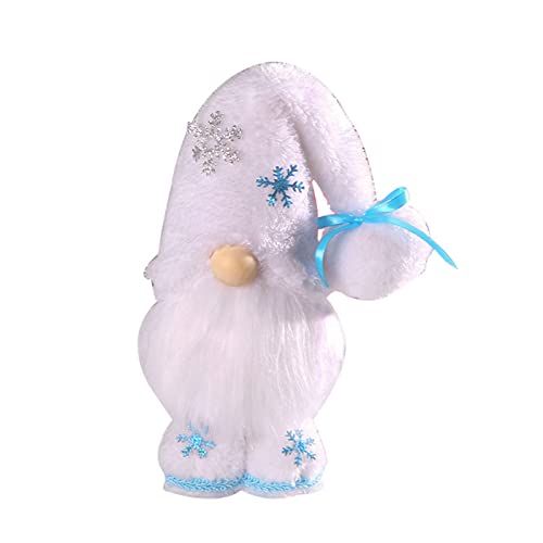HINAYOSAN Stehende Schneeflocke für Weihnachten, dekorative Schneeflocke, weißer Bart Puppe für Zuhause, Neujahr, Geburtstag, Party, Dekoration, stehende Zwerge HINAYOSAN Stehende Schneeflocke für Weihnachten, dekorative Schneeflocke, weißer Bart Puppe für Zuhause, Neujahr, Geburtstag, Party, Dekoration, stehende Zwerge von HINAYOSAN