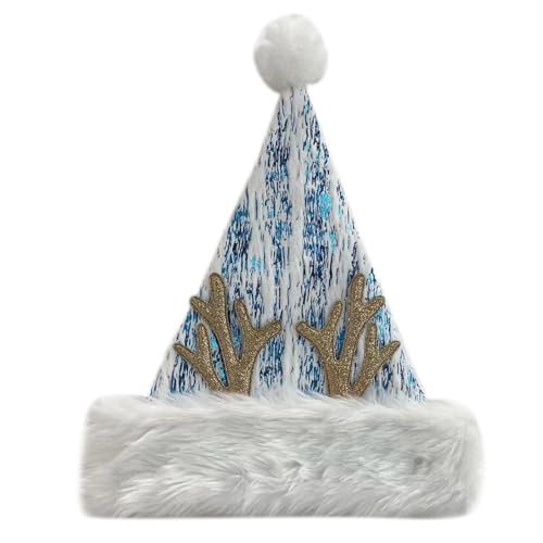 HINAYOSAN Weihnachtsmannmützen mit Goldprägung für Festival, Familientreffen, Party, Hirsch, Weihnachtsmannmütze, Urlaub, Kopfbedeckung, Weihnachtsrequisiten HINAYOSAN Weihnachtsmannmützen mit Goldprägung für Festival, Familientreffen, Party, Hirsch, Weihnachtsmannmütze, Urlaub, Kopfbedeckung, Weihnachtsrequisiten von HINAYOSAN