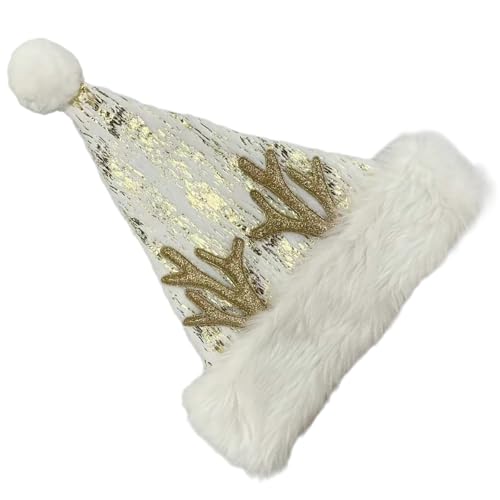 HINAYOSAN Weihnachtsmannmützen mit Goldprägung für Festival, Familientreffen, Party, Hirsch, Weihnachtsmannmütze, Urlaub, Kopfbedeckung, Weihnachtsrequisiten HINAYOSAN Weihnachtsmannmützen mit Goldprägung für Festival, Familientreffen, Party, Hirsch, Weihnachtsmannmütze, Urlaub, Kopfbedeckung, Weihnachtsrequisiten von HINAYOSAN