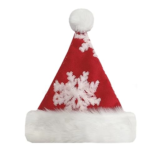 HINAYOSAN Weihnachtsmütze aus Plüsch, Weihnachtsmannmütze, Festival, Urlaub, rot/grau, Partyhut für Erwachsene und Kinder HINAYOSAN Weihnachtsmütze aus Plüsch, Weihnachtsmannmütze, Festival, Urlaub, rot/grau, Partyhut für Erwachsene und Kinder von HINAYOSAN