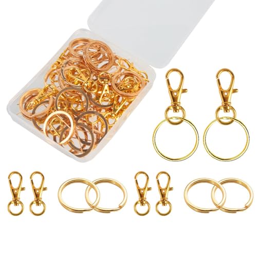 Haken mit Schlüsselringen, Metall-Karabinerverschlüsse, Schlüsselanhänger für Schlüsselanhänger, Schlüsselband, Tasche, Charm Haken mit Schlüsselringen, Metall-Karabinerverschlüsse, Schlüsselanhänger für Schlüsselanhänger, Schlüsselband, Tasche, Charm von HINAYOSAN