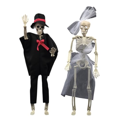 Halloween-Dekoration, Ganzkörper-Skelett mit beweglichem Glied für Spukhaus, Dekoration und Partydekoration, Totenkopf-Ornament, Skelett Halloween-Dekoration, Ganzkörper-Skelett mit beweglichem Glied für Spukhaus, Dekoration und Partydekoration, Totenkopf-Ornament, Skelett von HINAYOSAN