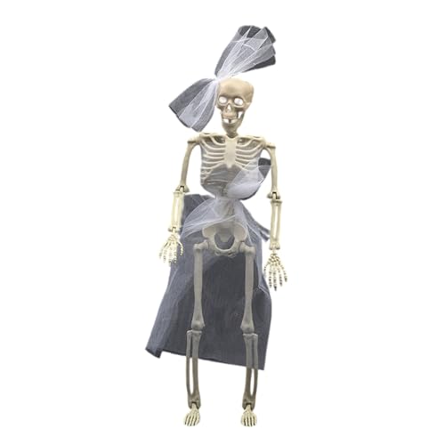Halloween-Dekoration, Ganzkörper-Skelett mit beweglichem Glied für Spukhaus, Dekoration und Partydekoration, Totenkopf-Ornament, Skelett Halloween-Dekoration, Ganzkörper-Skelett mit beweglichem Glied für Spukhaus, Dekoration und Partydekoration, Totenkopf-Ornament, Skelett von HINAYOSAN