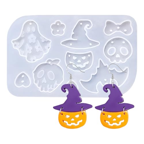Halloween-Schmuckform, Kürbis-Specter, Silikon-Ohrring-Bastelzubehör, kleines Zubehör, Formen, Silikon-Textur, Spekter, Kürbis-Schmuckformen von HINAYOSAN